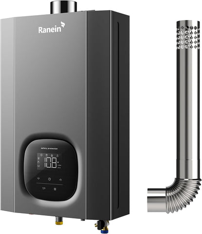 Natural Gas Tankless Water Heater, Indoor Max 4.3 GPM, 100, 000 BTU Instant Hot Water Heater