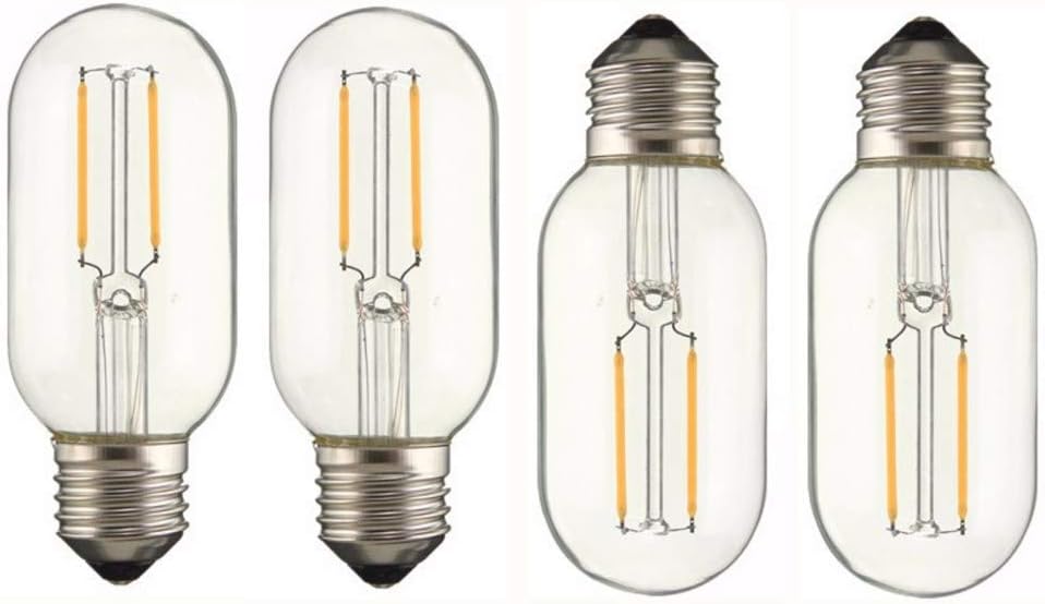 T45 LED Vintage Edison Bulbs T45 2W LED Filament Bulb T14/T45 LED Tubular Light Bulb Decorative