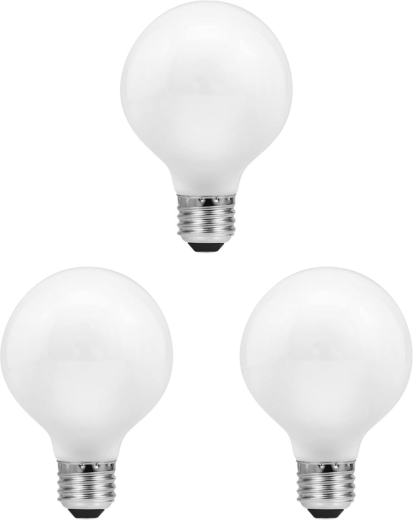 Incandescent Double Life Décor Globe Light Bulb, 40W, G25, Medium Base, 265 Lumens, Frosted, 2850K, Soft White - 3