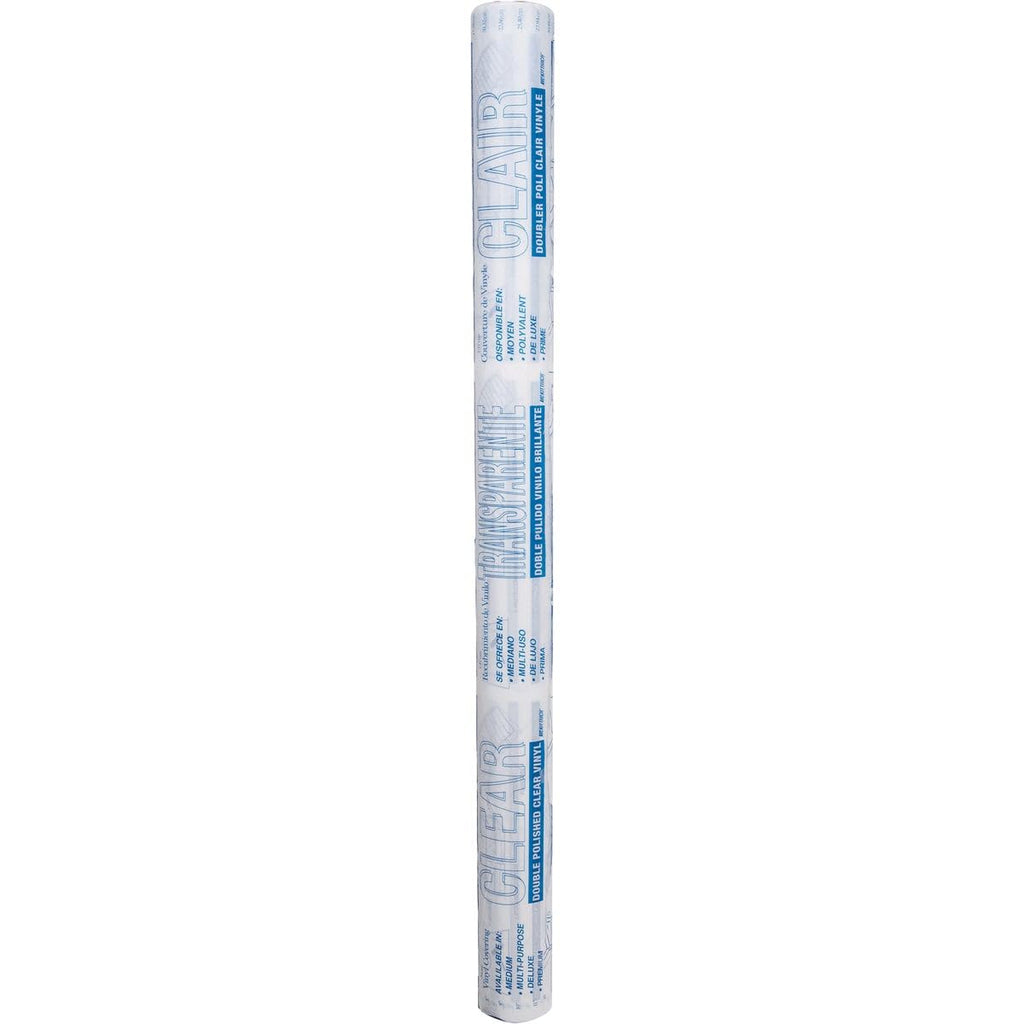 Super 20-Gauge Clear Vinyl Covering, Non-Adhesive, and Versatile Vinyl Roll, Shelf Liner with 0.020-inch Thickness