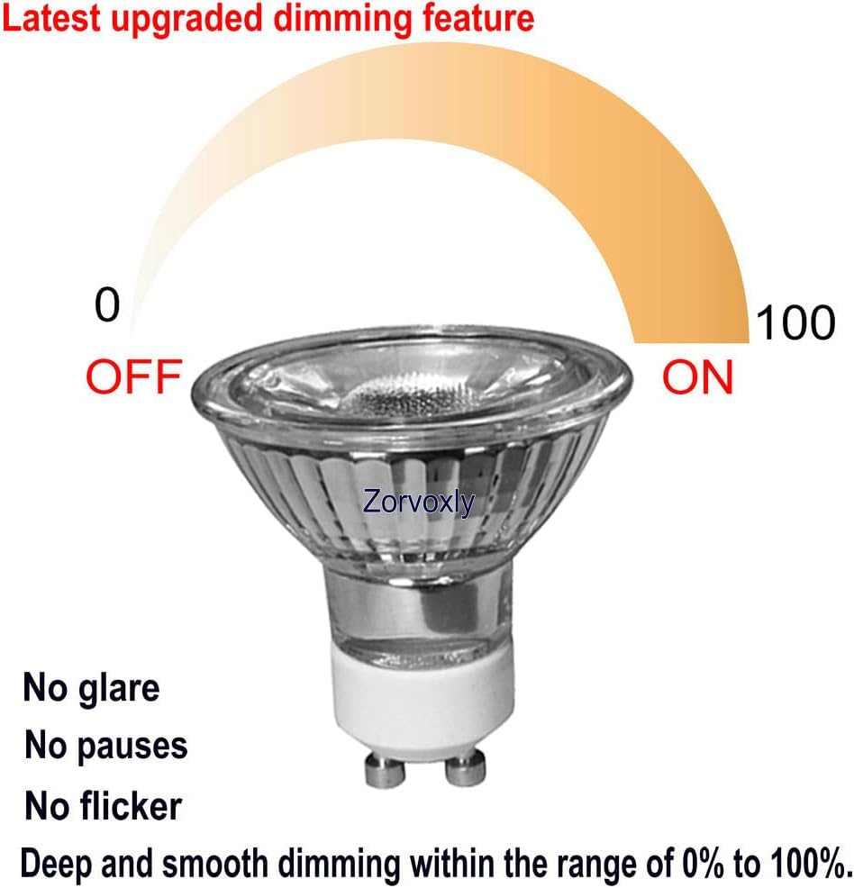 Dimmable 5W GU10 LED Light Bulbs,Daylight 5000K,Range Hood Stove Light&Kitchen Light&Recessed Track Light&Indoor