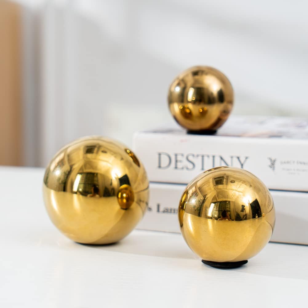 Decorative Orbs Abstract Art Ball () Ceramic Statue Sculpture Decoration Ornaments Dining Room Office Cabinet - Set of 3