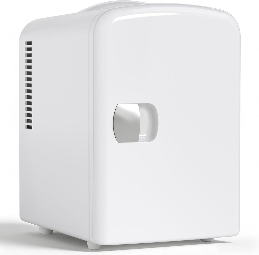 4L/6 Can Portable Mini Fridge,Personal Compact Refrigerator,Small Cooler for Food,Drinks or Skin Care, AC/DC for