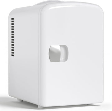 4L/6 Can Portable Mini Fridge,Personal Compact Refrigerator,Small Cooler for Food,Drinks or Skin Care, AC/DC for