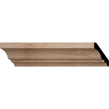 Crown Moulding, Solid Hardwood, 2 11/16"H x 1 13/16"P x 3 1/4"F x 96"L, Stain Grade Knotty Alder
