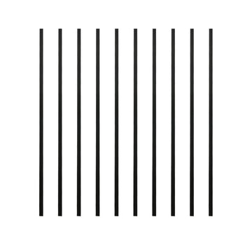 Square Balusters, 38'' - 10pk Stair Balusters for Indoor or Outdoor Stairs, Made with Durable Black Textured