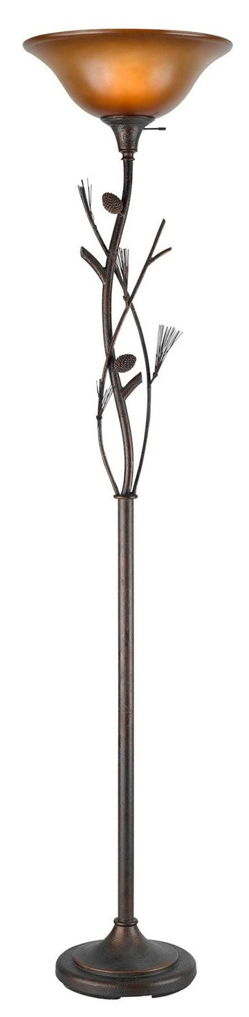 Leaf, Flower, Fruit One Torchiere Lighting Accessories, Brown, 29.3x22.5x9.8