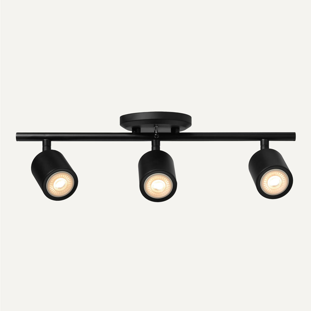 Track Lighting Kit, Dimmable, Adjustable Rotating Heads, GU10 MR16 LED Bulbs Included, 19.9L x 5.1W x