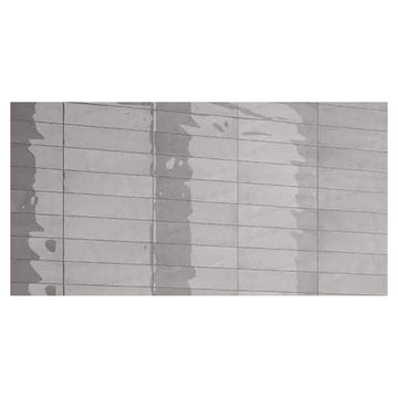 Larissa 3x12 Grey Glossy Ceramic Subway Tile - 12.6 Sq Ft