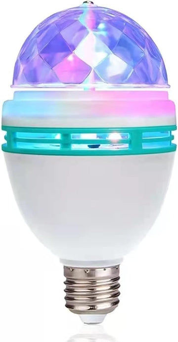 Colorful Rotating Bulb E27, Color Changing Party LED Bulbs Colored LED Strobe Light Bulb Multi Crystal Stage Lights
