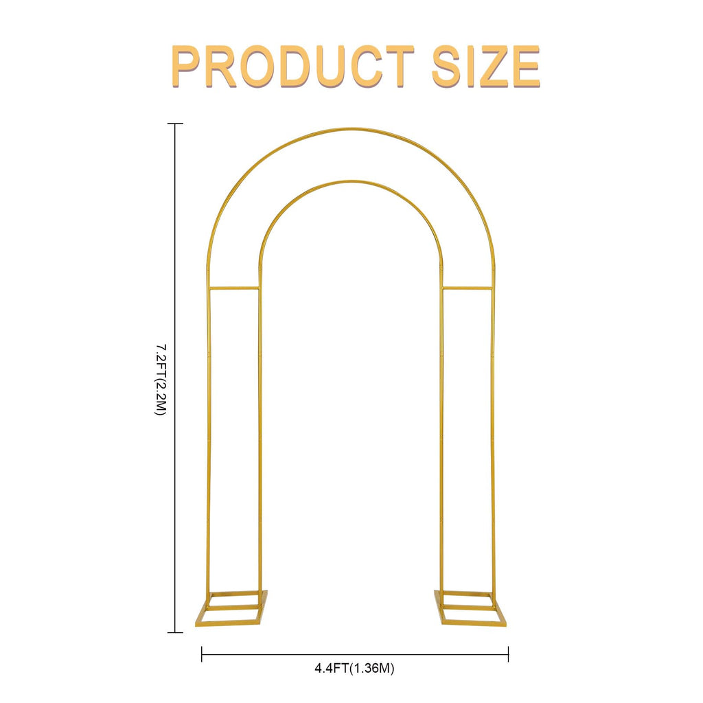 Open, Double Arch Frame U Shaped Wedding Arches for Wedding Ceremony Birthday Party Bridal Baby Shower Photo Booth