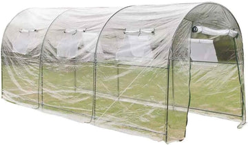 Large Portable Greenhouse 177x75x79 Inch, Walk-in Outdoor Gardening Plant Growing Tent with Heavy Duty Powder-Coated
