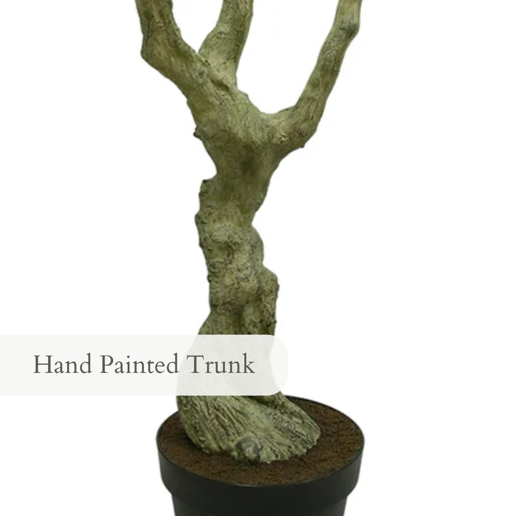 Designer Faux Olive Tree, 8 ft, Black, Home Decor