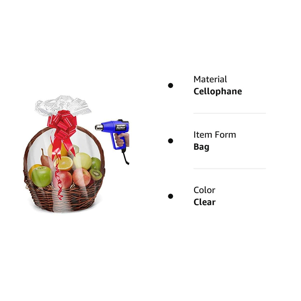 Shrink Wrap Basket Bags 20 Pack For Gift | Casa Home Living