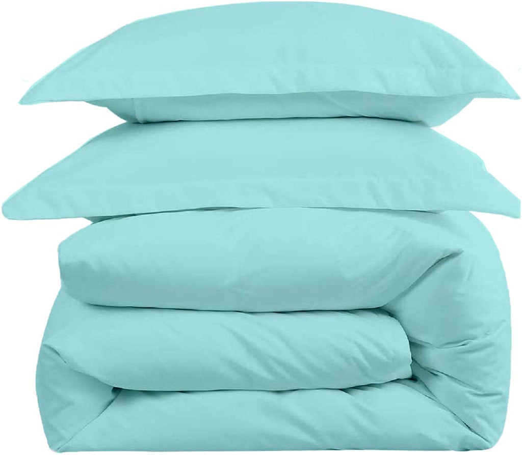 600-TC Hotel Long Staple Premium Microfiber Super 108x98 Size 3-Pieces Duvet Cover Set Hidden Zipper Closer &
