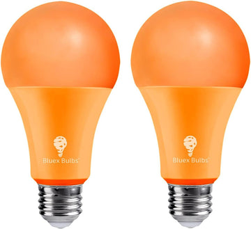 BlueX LED A21 Orange Light Bulbs - 13W (100Watt Equivalent) - E26 Base LED Bulb, Party Decoration, Porch, Home