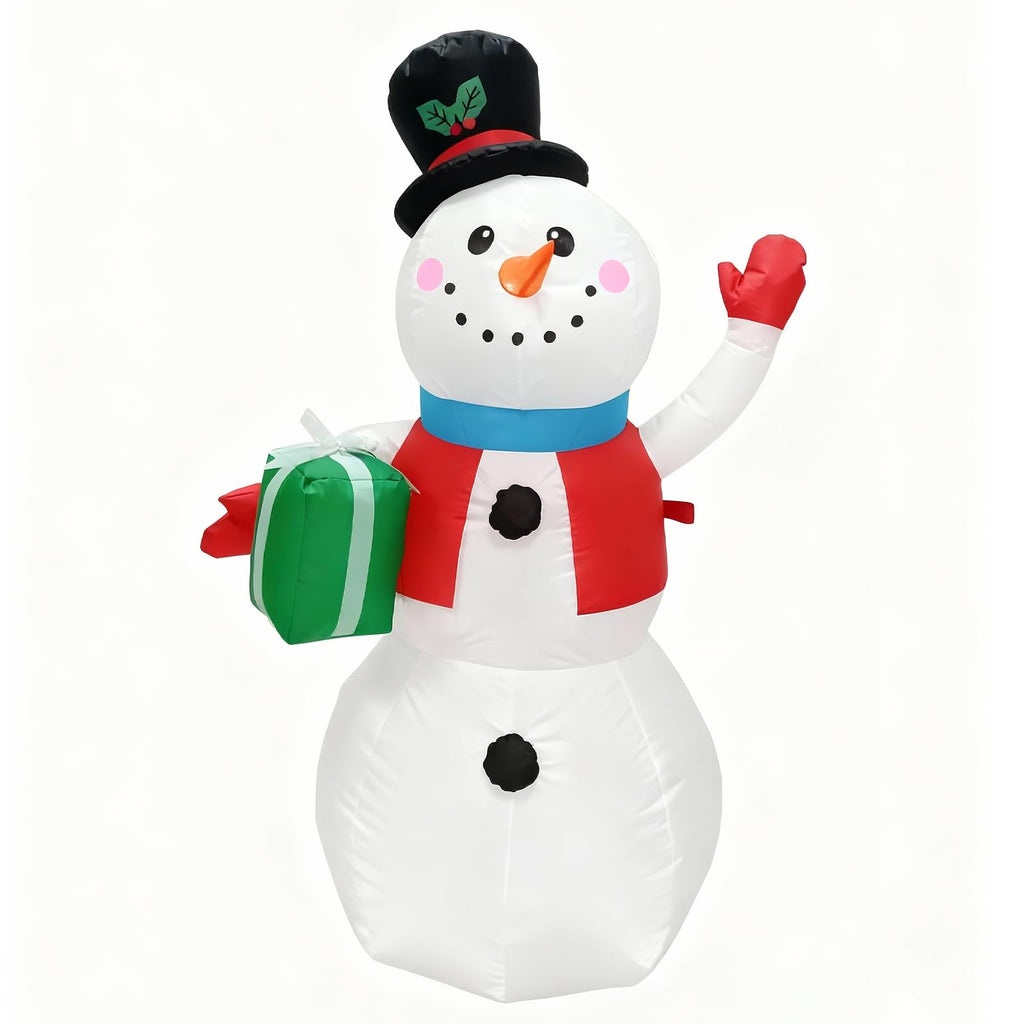 4FT Box Snowman Indoor and Outdoor Inflatable Decoration