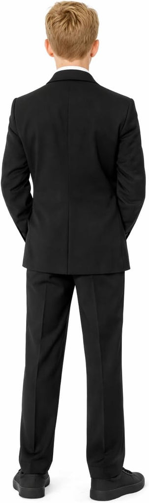 Boys Formal Complete 5 Piece Suit Set Vest Dress Pants Shirt Tie