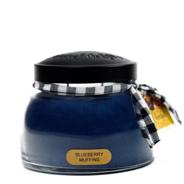 Blueberry Muffins Mama Scented Glass Jar Candle (22oz) with Lid & True to Life Fragrance Made in USA