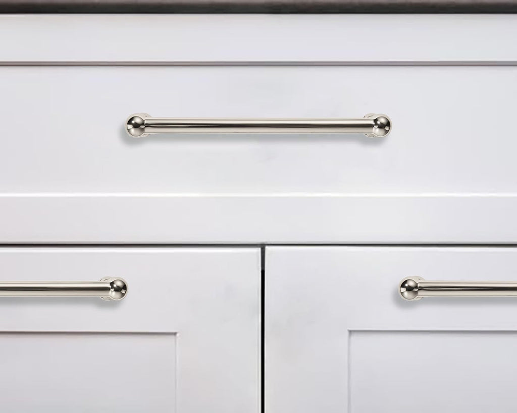 10 Pack 10 Inch Hole Center Polished Nickel Cabinet Pulls Heavy Duty Solid Cabinet Handles cabinets Dressers Kitchens