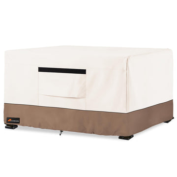 Pit Cover Rectangular, Outdoor Heavy Duty 600D 100% Waterproof Tear-Resistant 44 Inch Fire Table Cover Rectangle