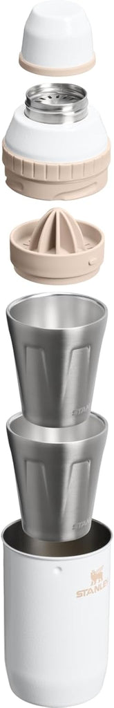 Happy Hour Cocktail Shaker Set 20 oz | Bartender Kit for Camping and Travel | Cocktail Drink Mixing Set with 2 Cups - Set of 5