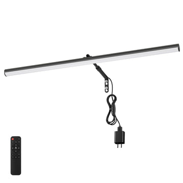 24" Plug in LED Picture Light, 9W Black Remote Control Wall Light