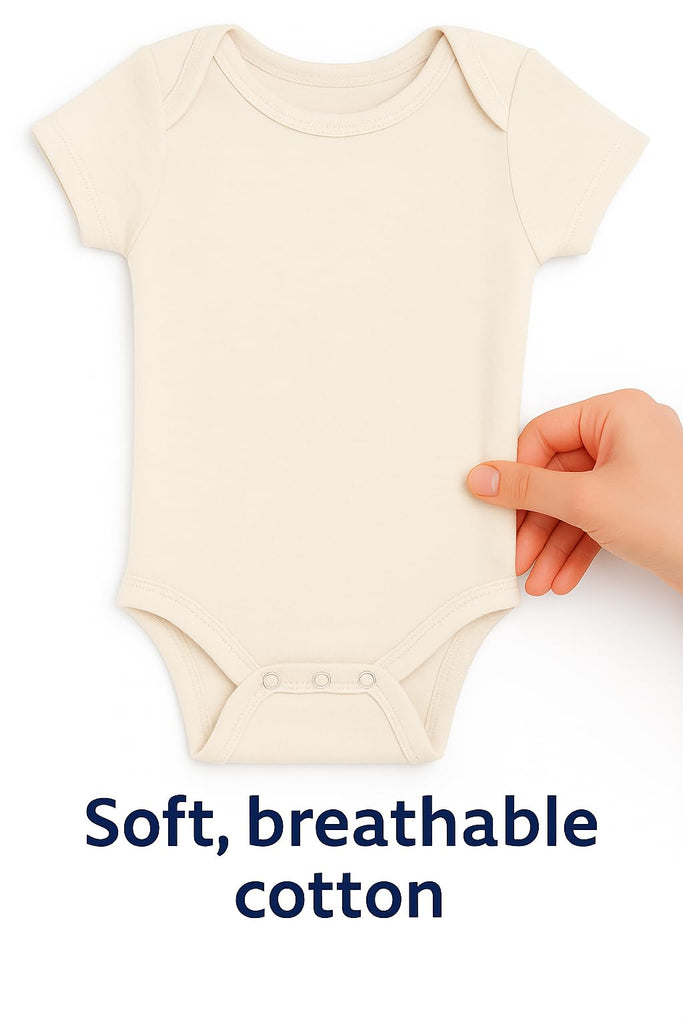 Snuggle Wizard Bodysuit | Natural Color 100% Cotton | Printed using direct-to-garment printing (Newborn, Natural)