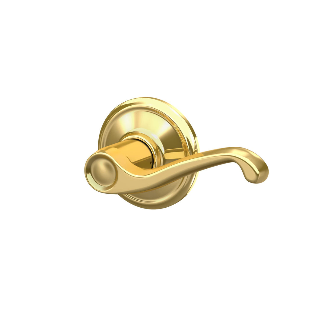 Flair Hall/Closet Passage Door Handle, Reversible, Bright Brass