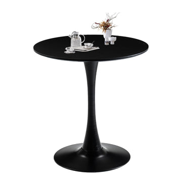 Round Dining Table, 27.6" Tulip Kitchen Round Dining Table for 1-2 People with Metal Pedestal Base and MDF Tables