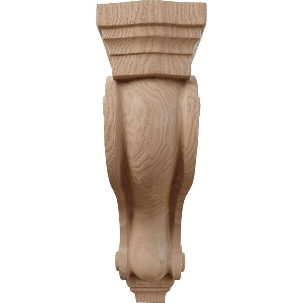 Los Angeles Hollow Back Wood Corbels, 3 7/8"W x 8"D x 13"H, Mahogany