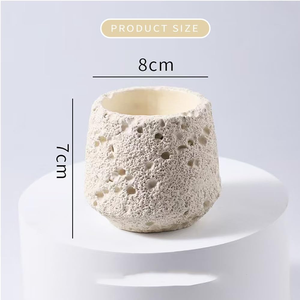 Concrete Match Holder with Strike, Matches in a jar Candle and Candle Match Jar for Fireplace BBQ Grill Matches