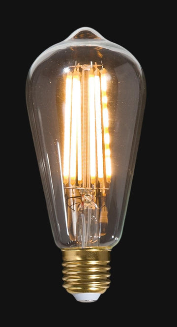 Medium Base E26 LED Edison Bulb with Vintage Style Squirrel Cage Filament, ST64 Shape