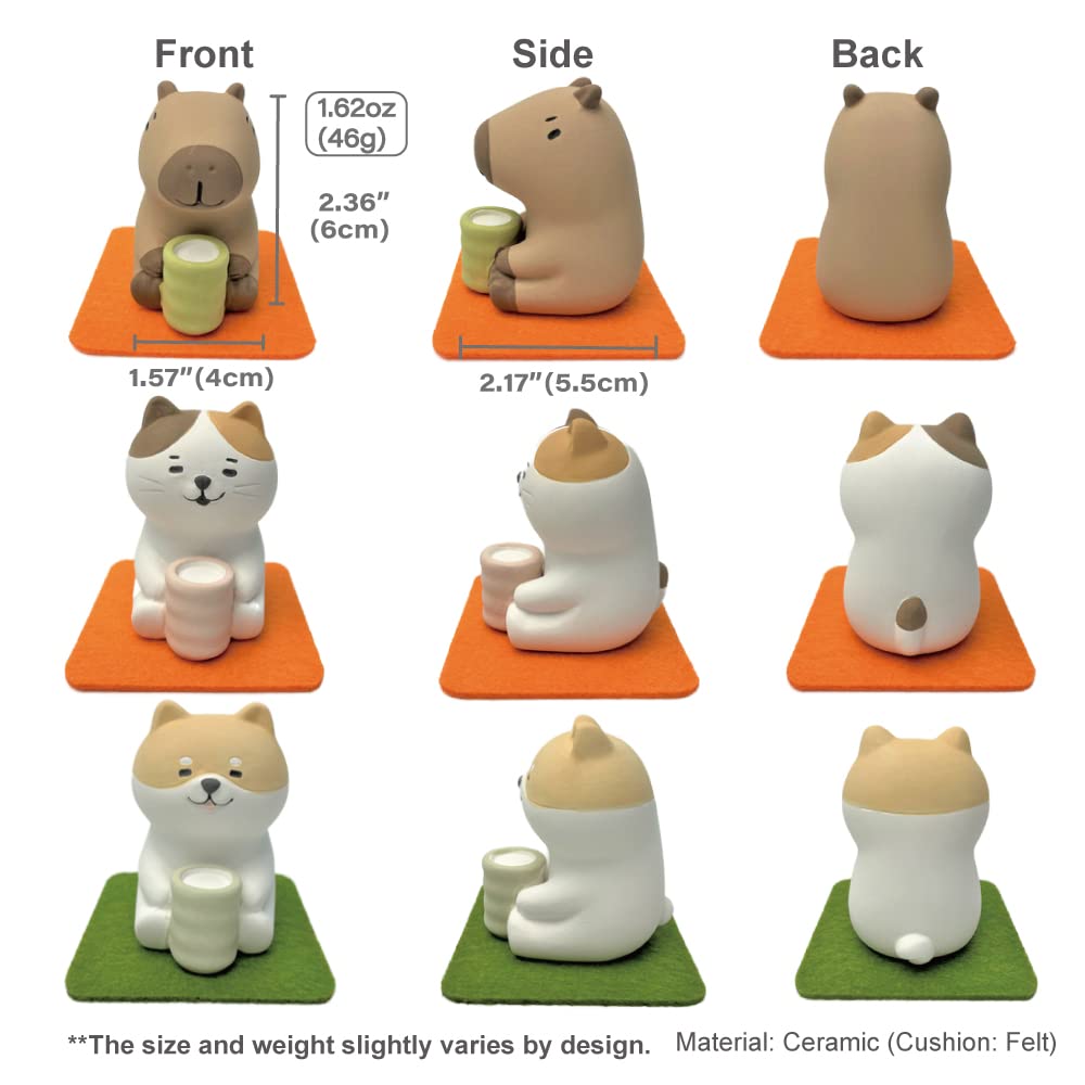 Stone Diffuser Tea-Drinking Animals [ Designed in Japan] Non Electric Passive Diffuser for Essential Oil and