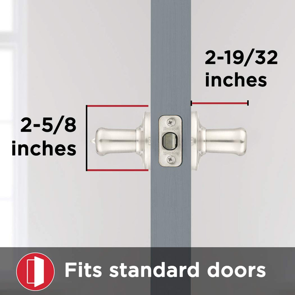 Tustin Interior Privacy Door Handle with Lock, Door Lever , Satin Nickel Reversible Keyless Turn Lock, with Microban