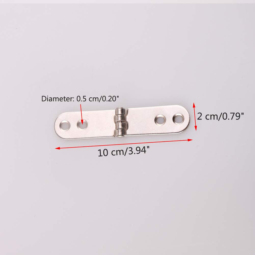 8 Pieces 180 Degree Folding Flush Hatch Hinges, Sewing Machine Tray Table Hinge Table Hinge for Multiple Folding