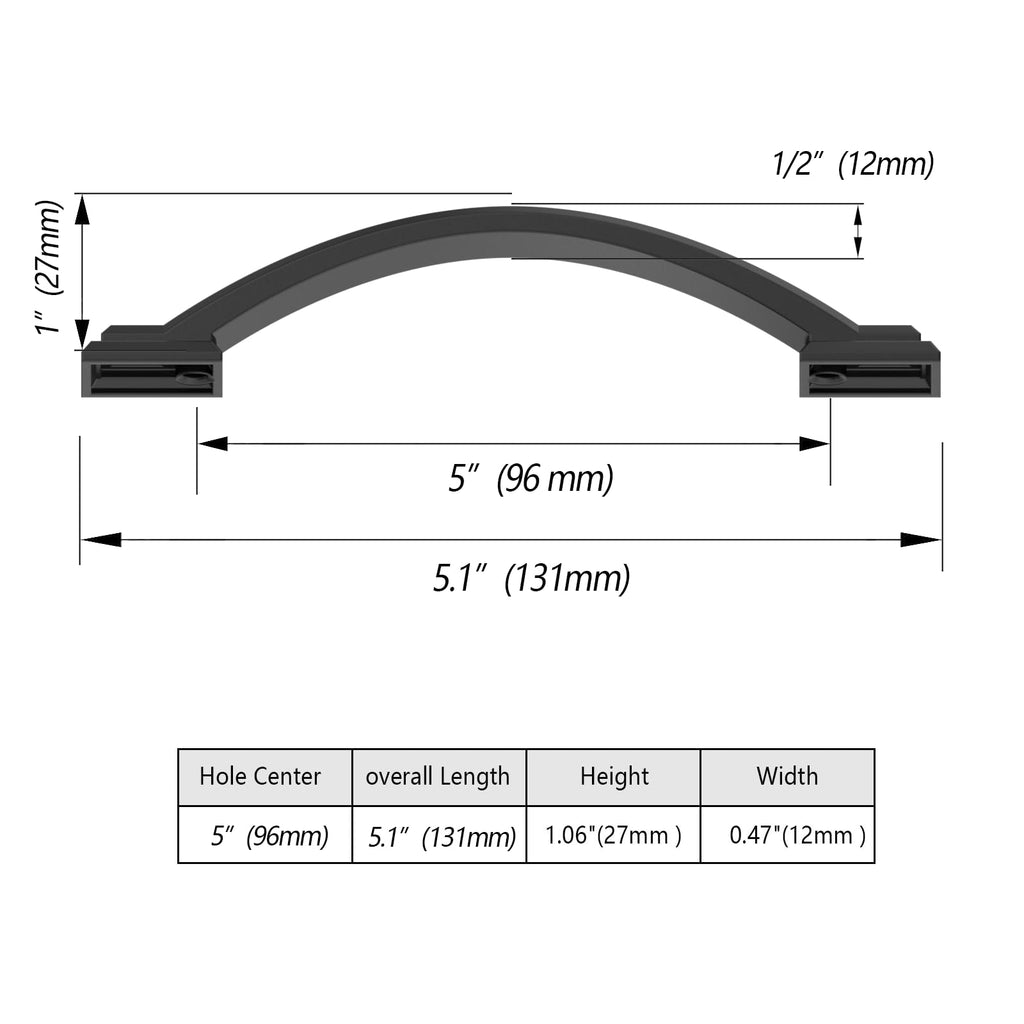 10 Pack 3.75 inch Cabinet Pulls Matte Black Cabinet Handles Drawer Pulls Cabinet Cupboard