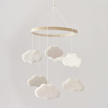 Baby Mobile for Crib - Boho Crib Mobile - Felt Cloud Mobile - Gender Neutral Baby Mobile - Boho Nursery Decor - Crib