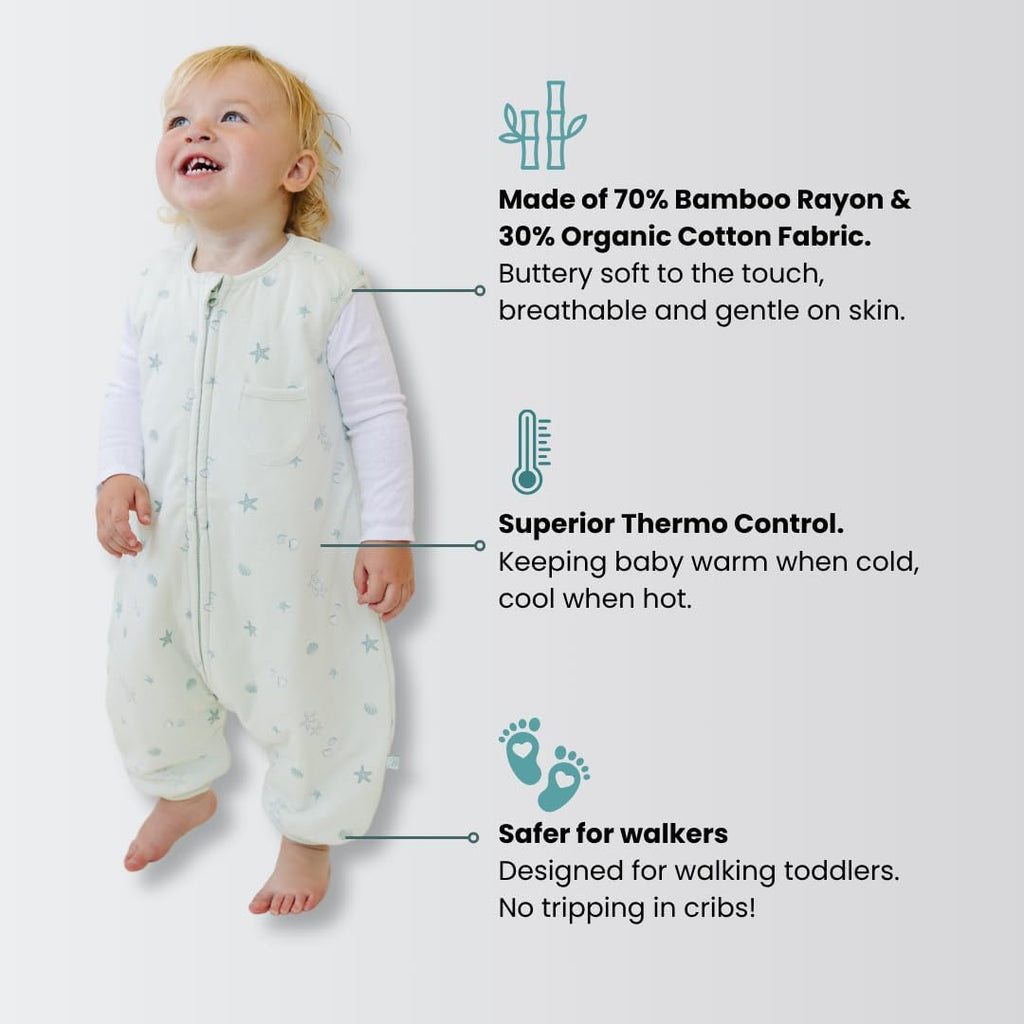 Dreamsuit: Toddler Sleep Sack with Legs, Rayon Made from Bamboo