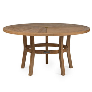 Ash & Ember Savannah 59" Grade A Teak Round Dining Table, Seats 4