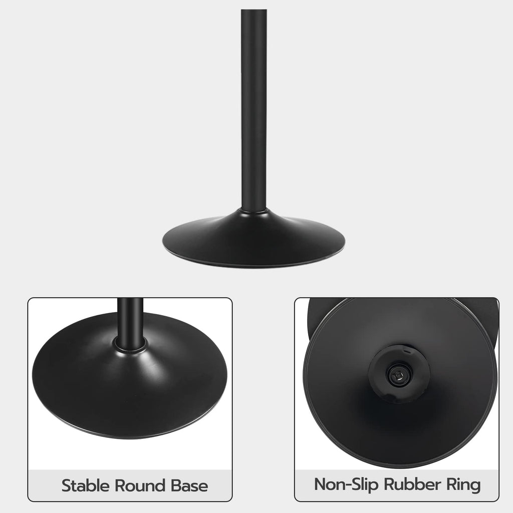 Bar Table, Height-Adjustable Round Pub Table 27-35.4 Inches, Cocktail Table with Sturdy Base, Modern Style, Easy to