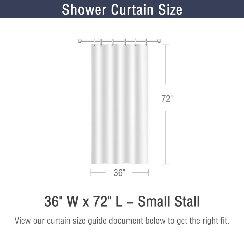Small Stall Blue Ombre Fabric Shower Curtain, 36 x 72