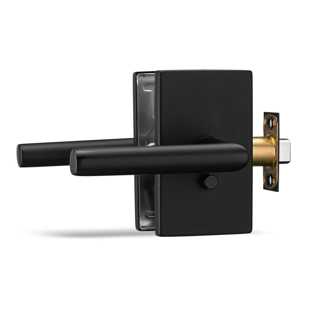 Privacy Lever Door Handle Designer Series Easy to Open Locking Lever Set [ ] Reversible for Right & Left Sided Doors