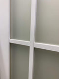 Sturdy Double Barn Door 84 x 84 inches with Frosted Glass 12 Lites | Felicia 3312 Matte White | Top 