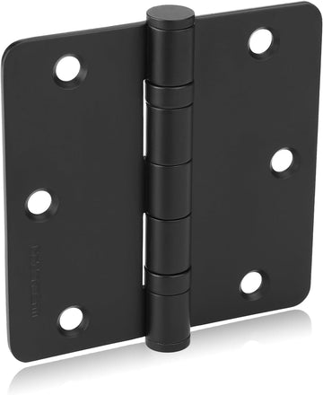3 Pack 304 Stainless Steel Door Hinges, Matte Black Non Removable Pin Heavy Duty Ball Bearing Door Hinges 3.5 Inch