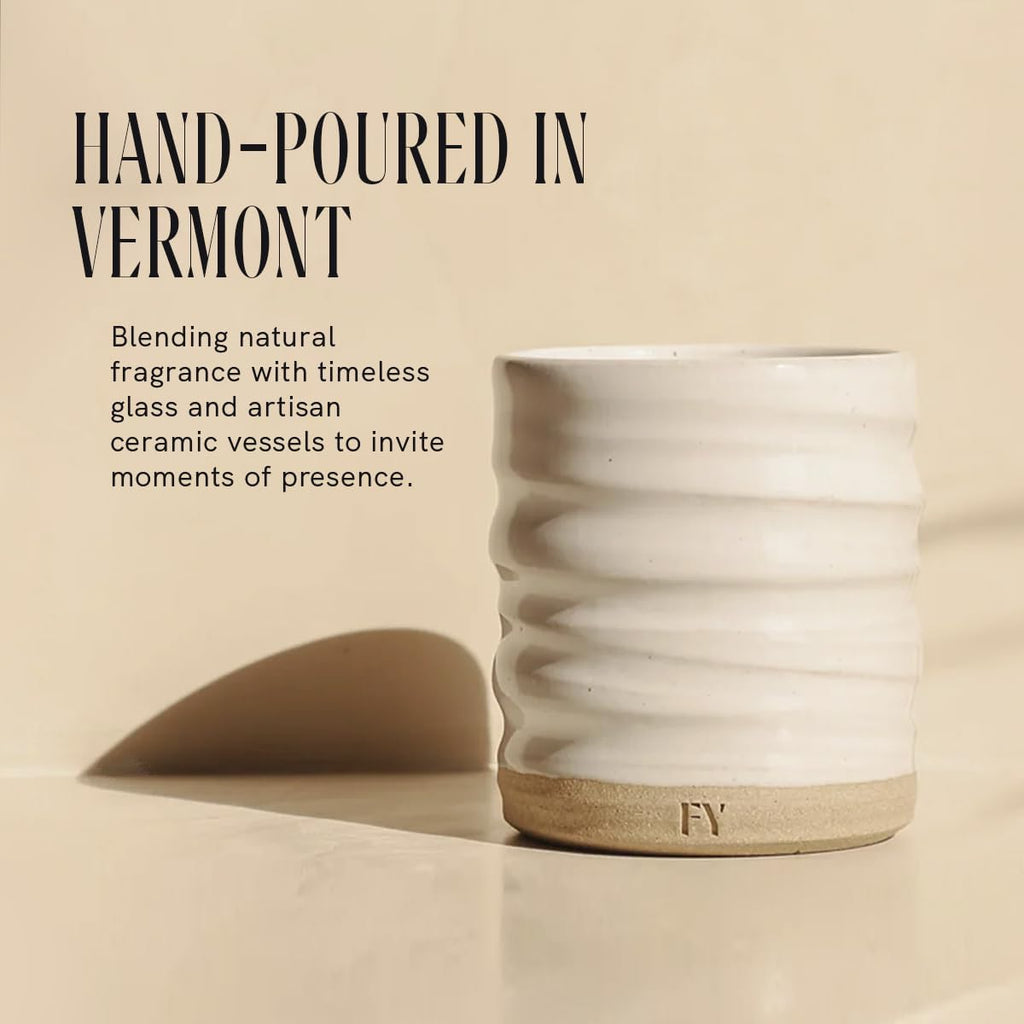 AIR/AIR Candle - Grapefruit, Solar Notes, Vetiver & Musk | Wheel Thrown Reusable Ceramic Vessel | Hand-Poured - Set of 12