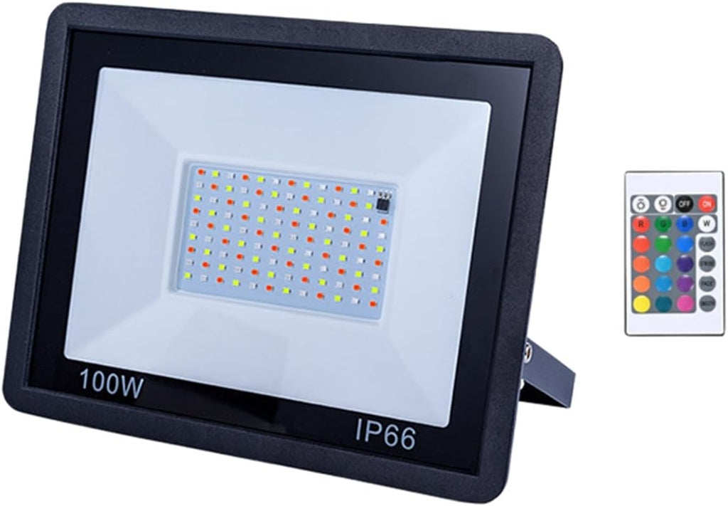 RGB Waterproof LED Flood Light, Remote Color Changing Garden Light(20W)
