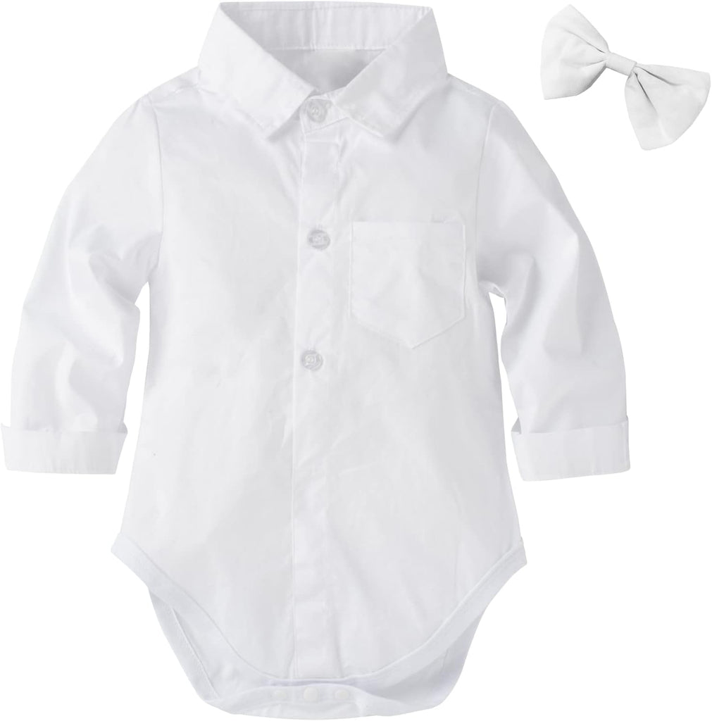 Christening Clothes Cake Wedding Tuxedo Outfit Baby Boys Formal Suit Gentleman Bowtie Romper Shorts