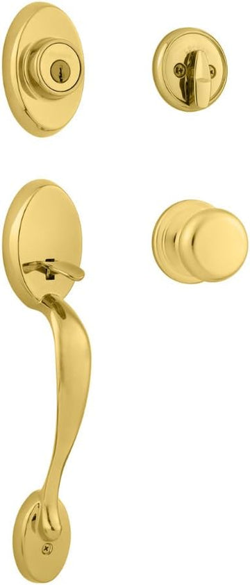 Chelsea Front Door Lock Handle and Deadbolt Set, Entry Handleset Exterior with Interior Door Knob - Door Handleset