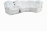 Naomi Home Chicago Home Theater Seating Reclining Sectional with Power Recline, Bluetooth Speakers, LED Lighting